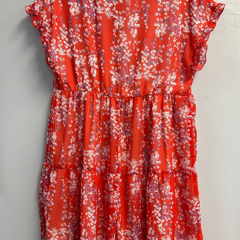 RED FLORAL DRESS - Picture 2 of 3